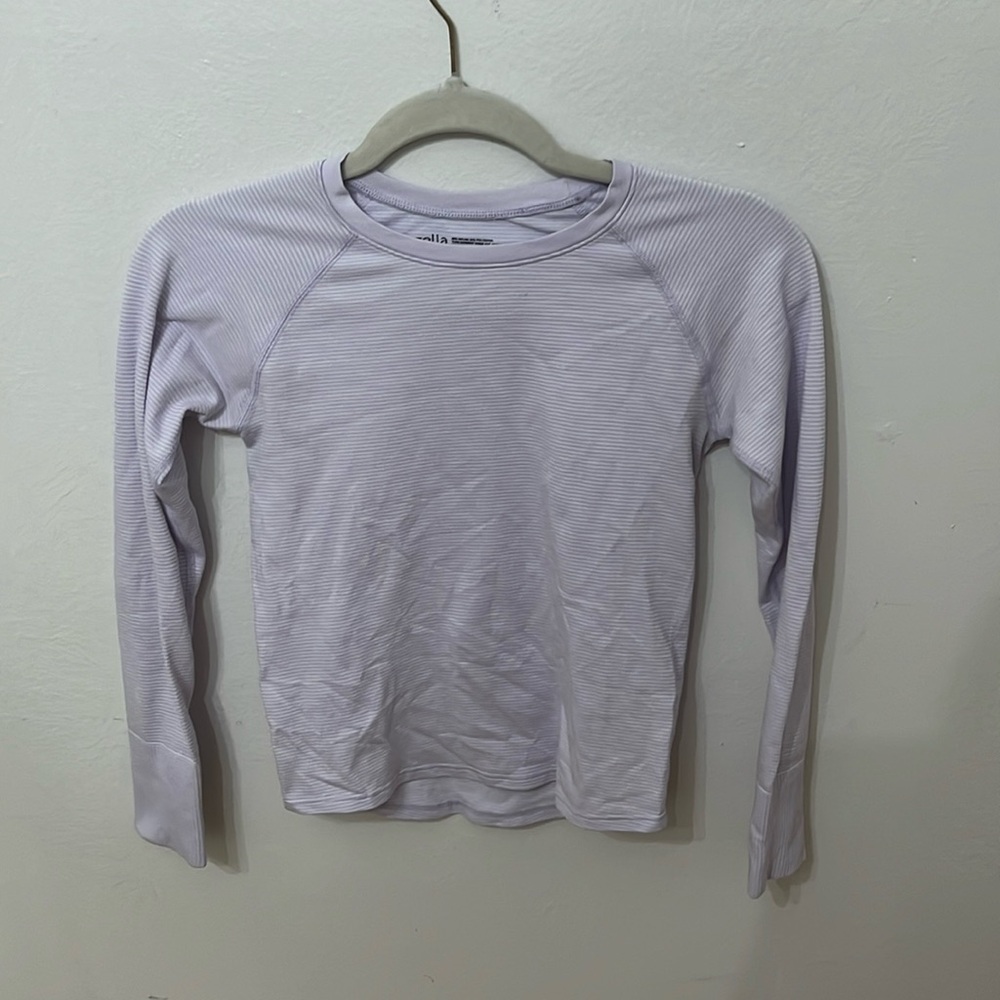 Long sleeve athletic purple shirts